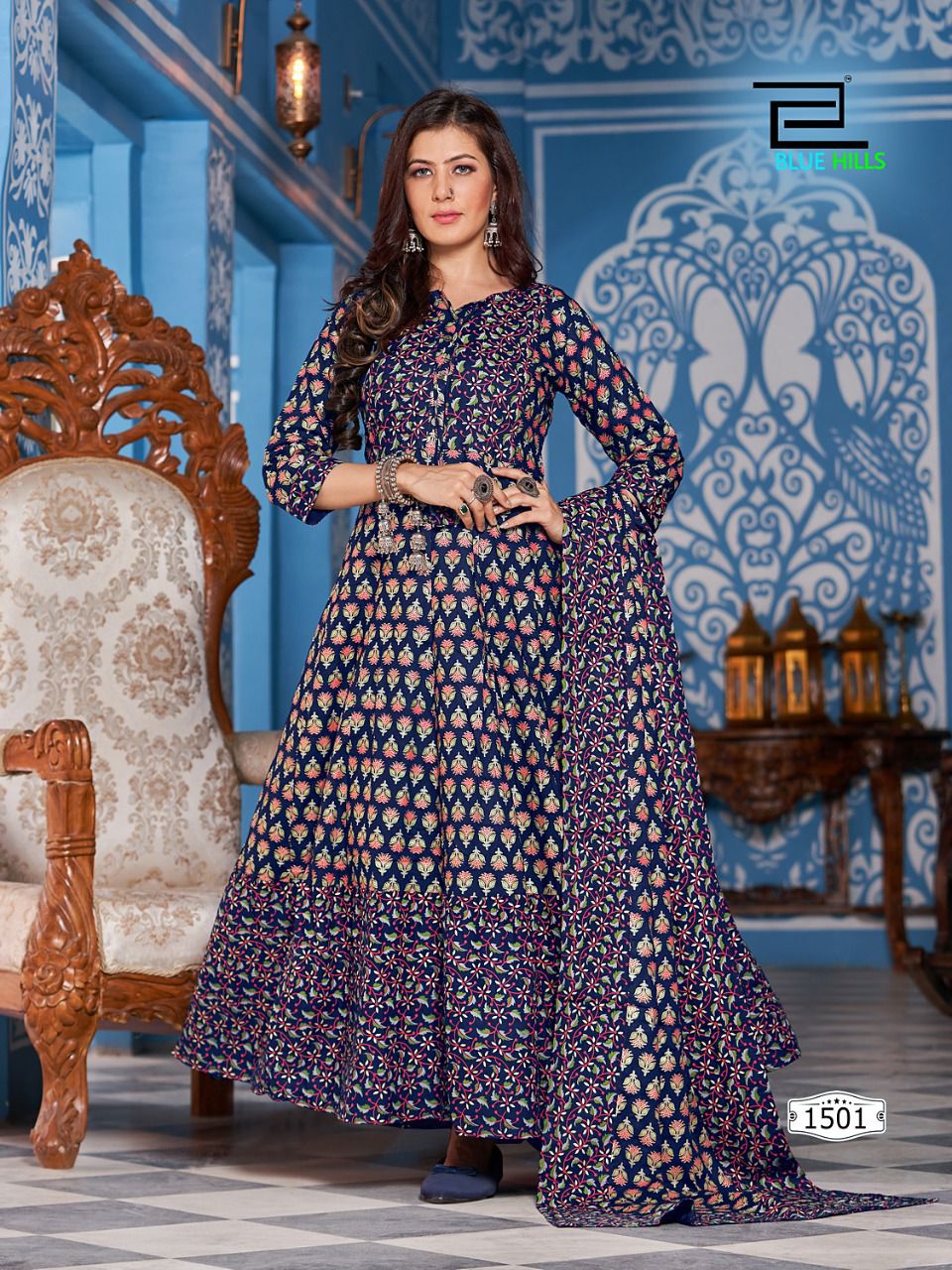 Blue Hills Manika Mage Hithe 15 Festive Wear Wholesale Anarkali Kurti With Dupatta